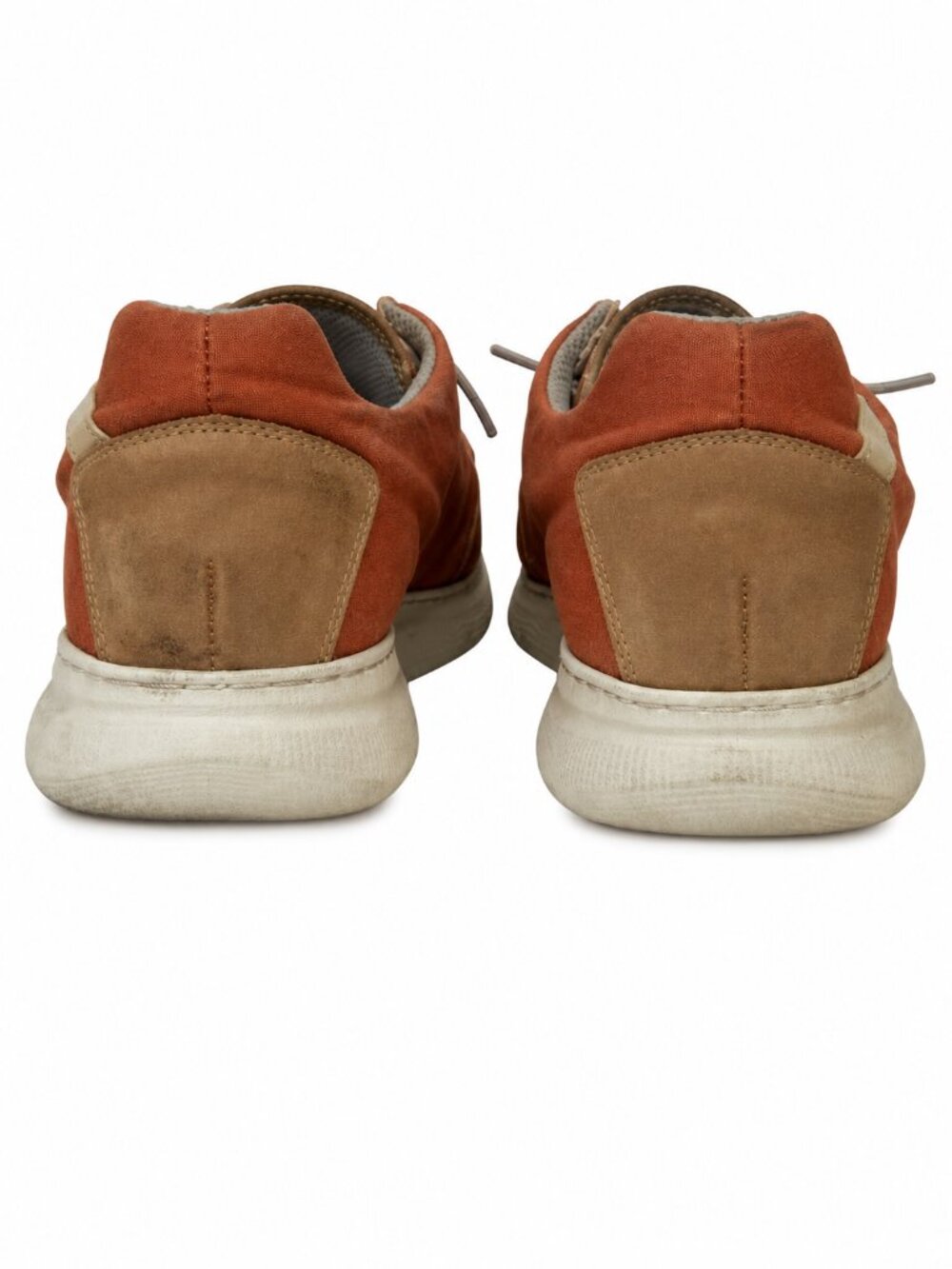 On Foot Spain Leather Canvas Comfort Sneakers Orange Casual Shoes Men's 9 EU42 - Picture 8 of 12